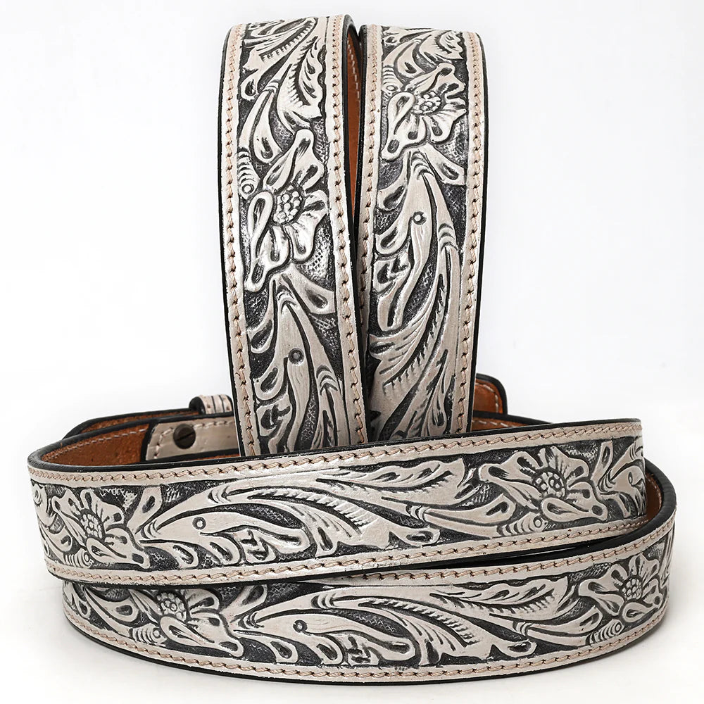 American Darling - Genuine Leather Tooled Belt (ADBLF217)