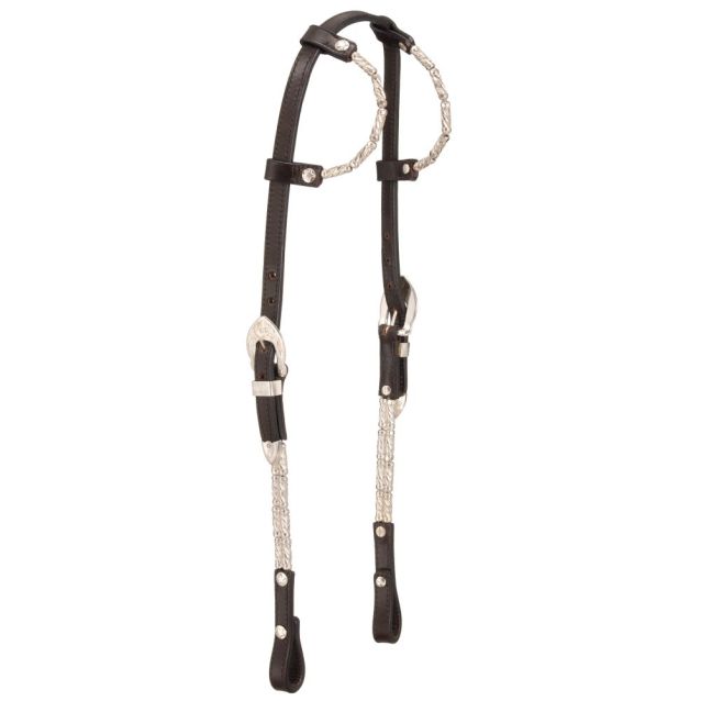 Royal King Double Ear Headstall with Silver Ferrules