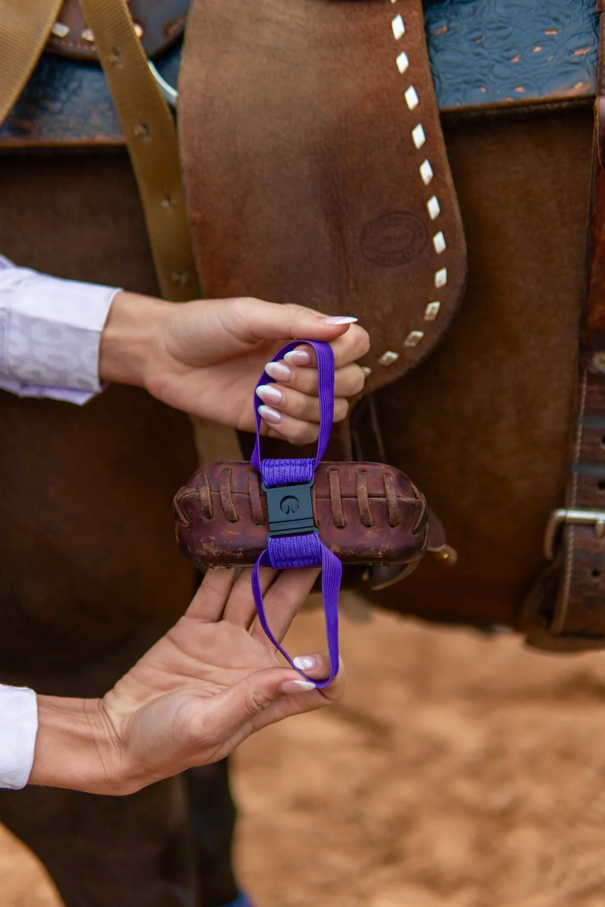 The Better Band - Barrel Racing Secure Re-Usable Bands - Purple