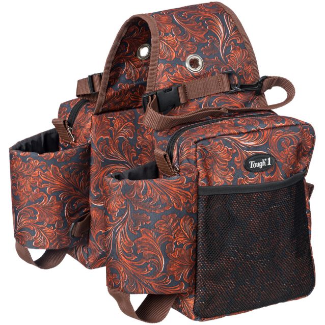 Tough1 Saddle Bag with Bottle Holder - Carved Print Collection