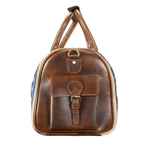 Fort Worth Overnight Navajo Bag - Blue / Red / Cream