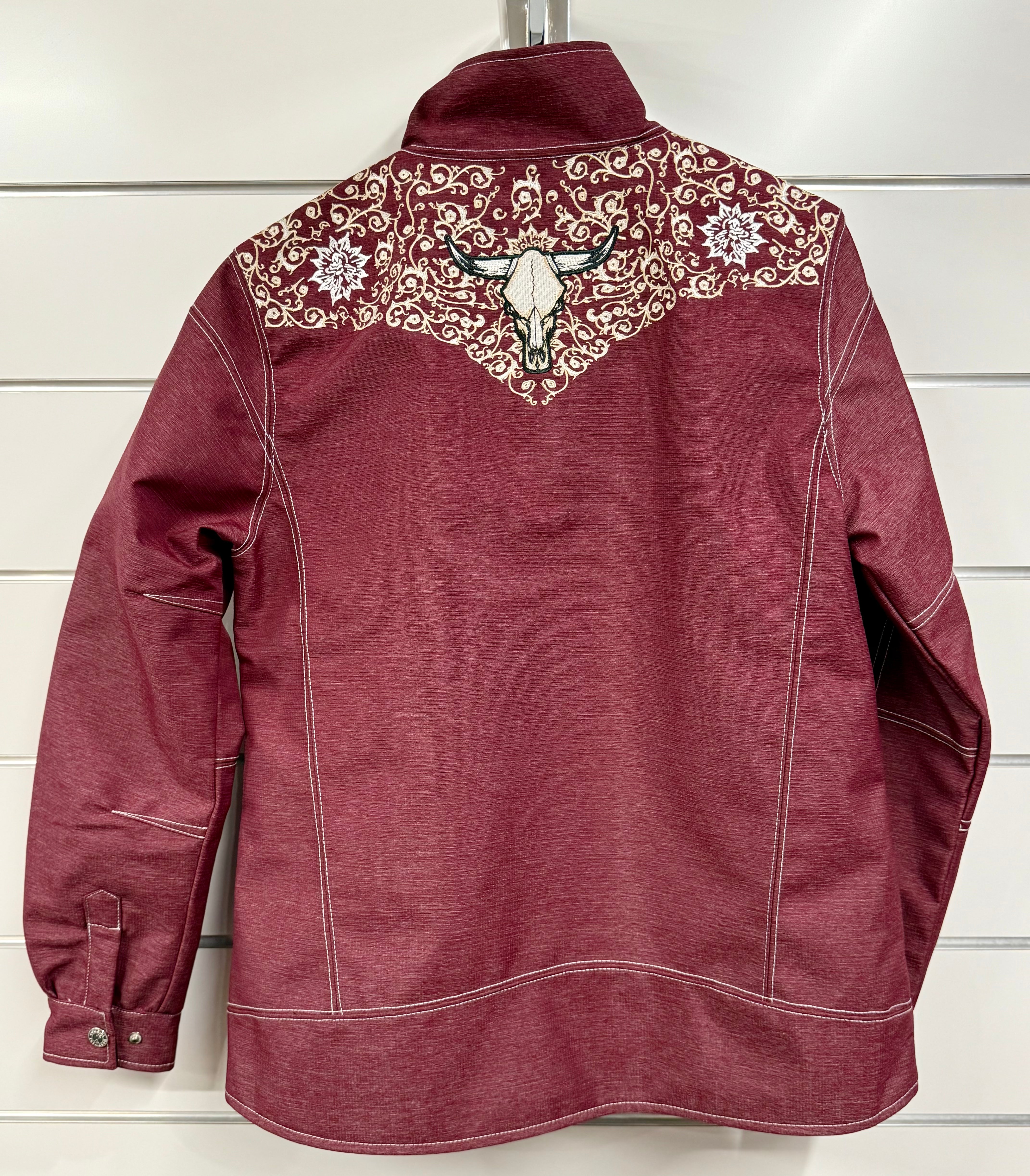 Cowgirl Hardware - Woman Skull Tech Jacket - Raspberry