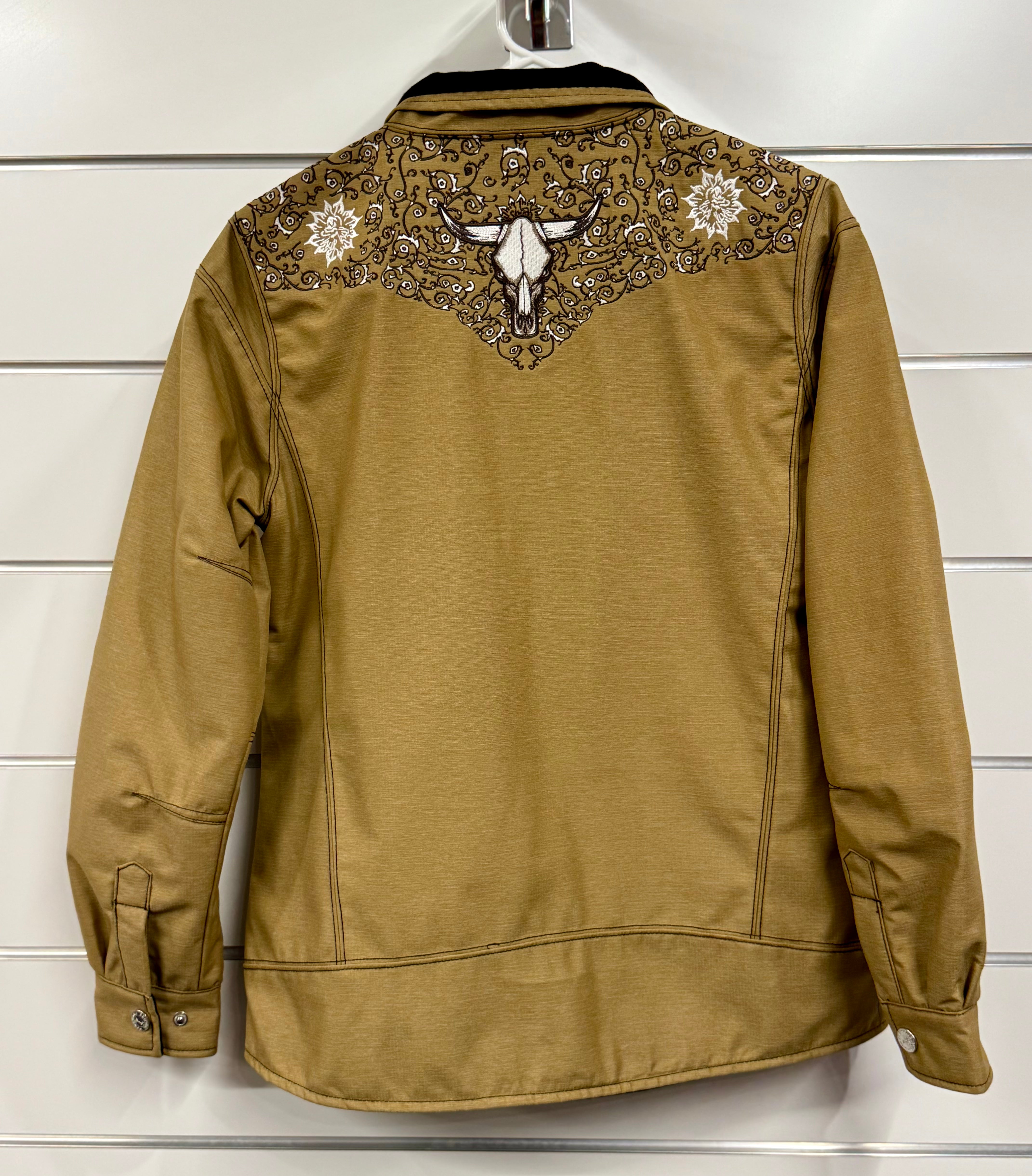 Cowgirl Hardware - Woman Skull Tech Jacket - Buckskin