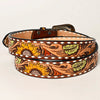 Ohlay - Tooled Leather Belt Sunflower (102)