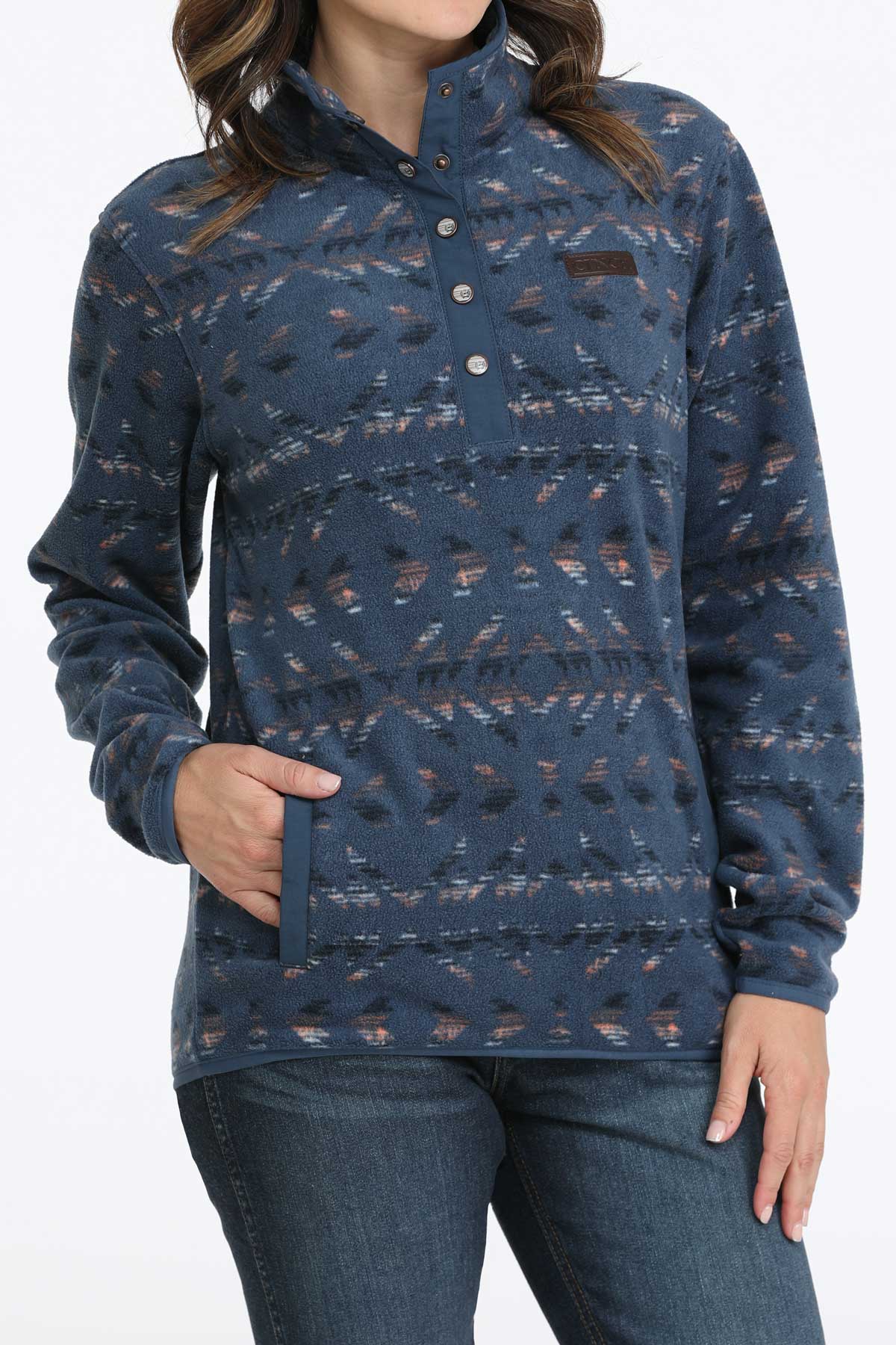 CINCH - Womans Polar Fleece Blue Jumper