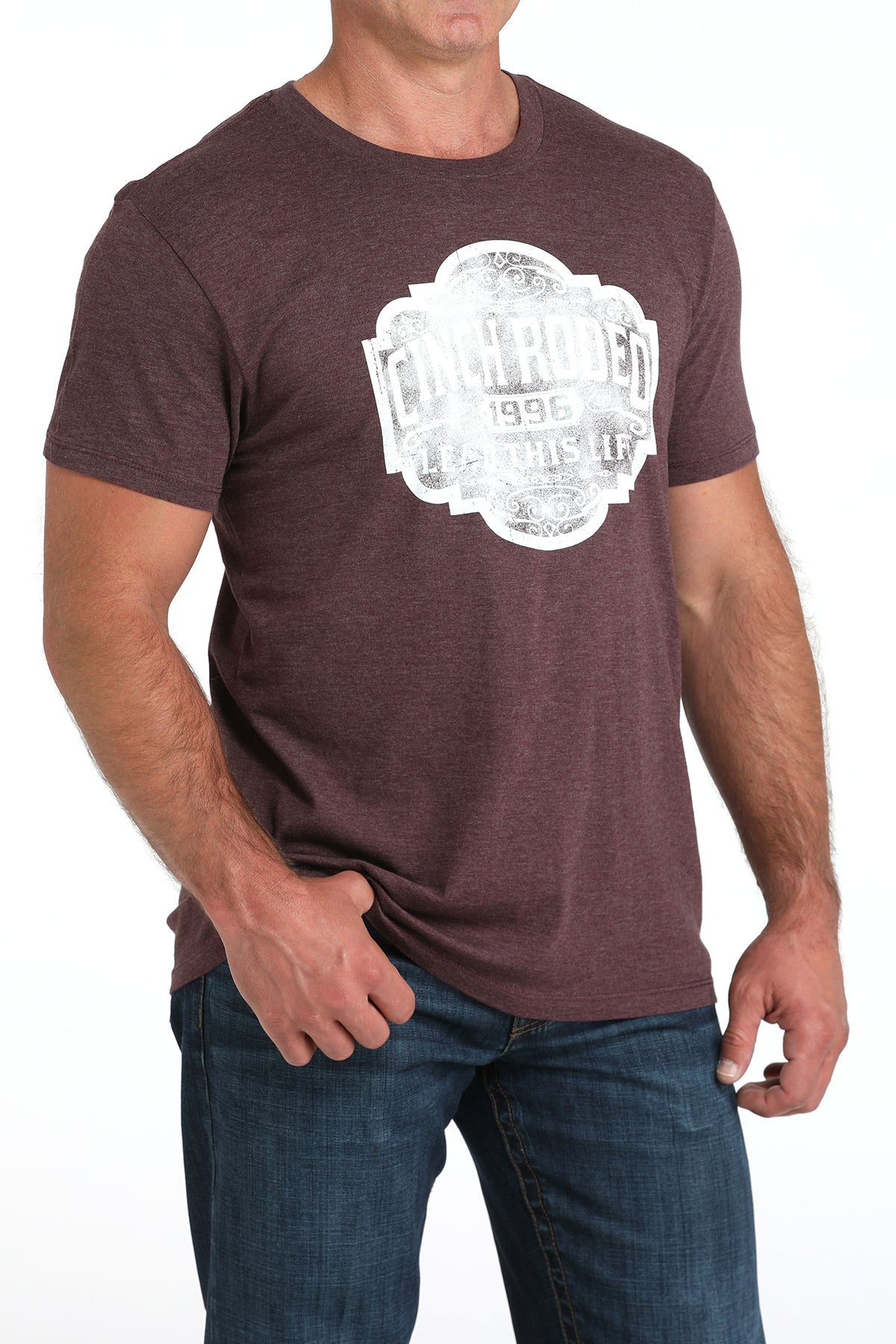 CINCH - Mens T-Shirt - Burgundy