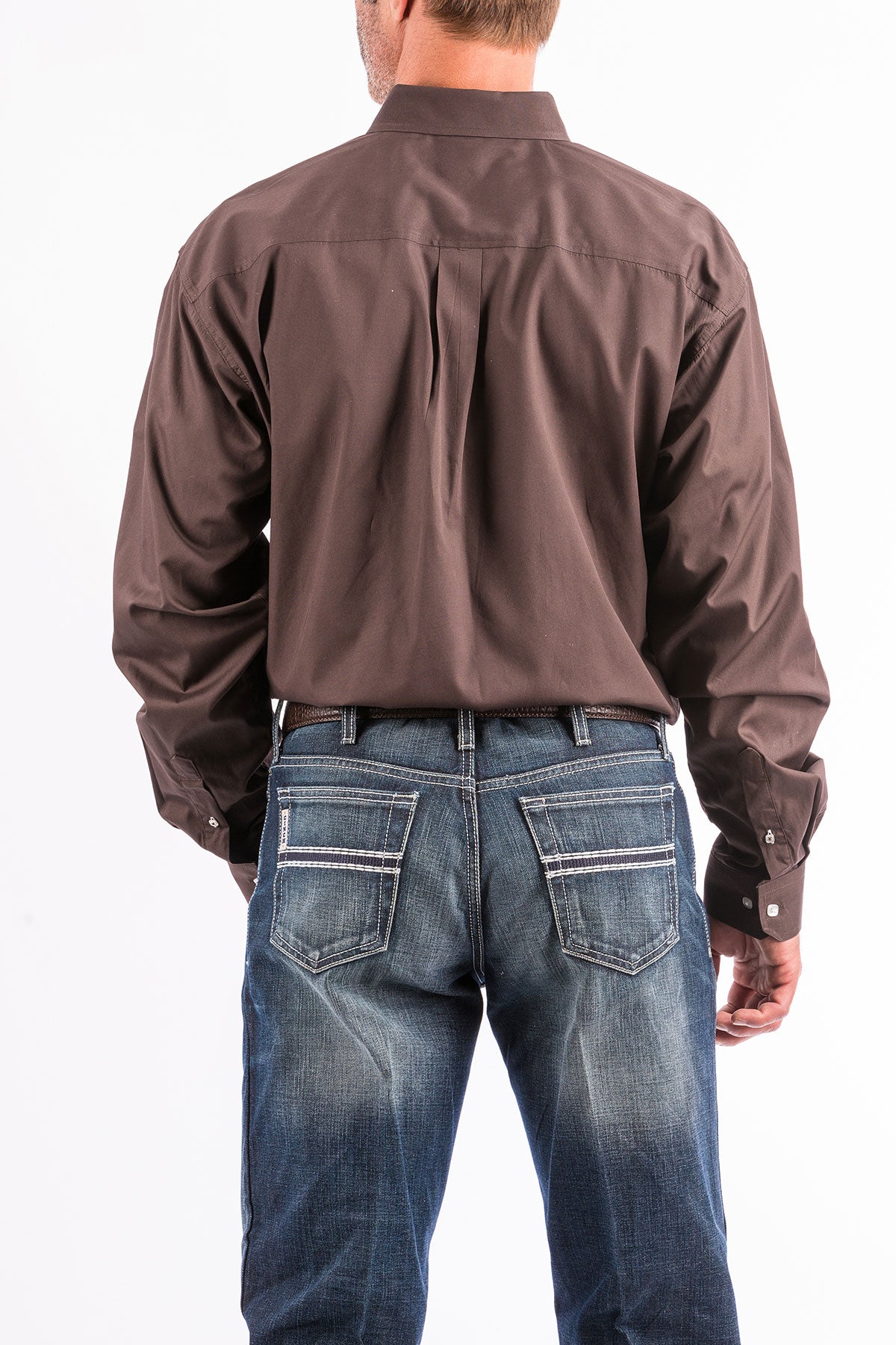 CINCH - Mens L/S Shirt - Brown