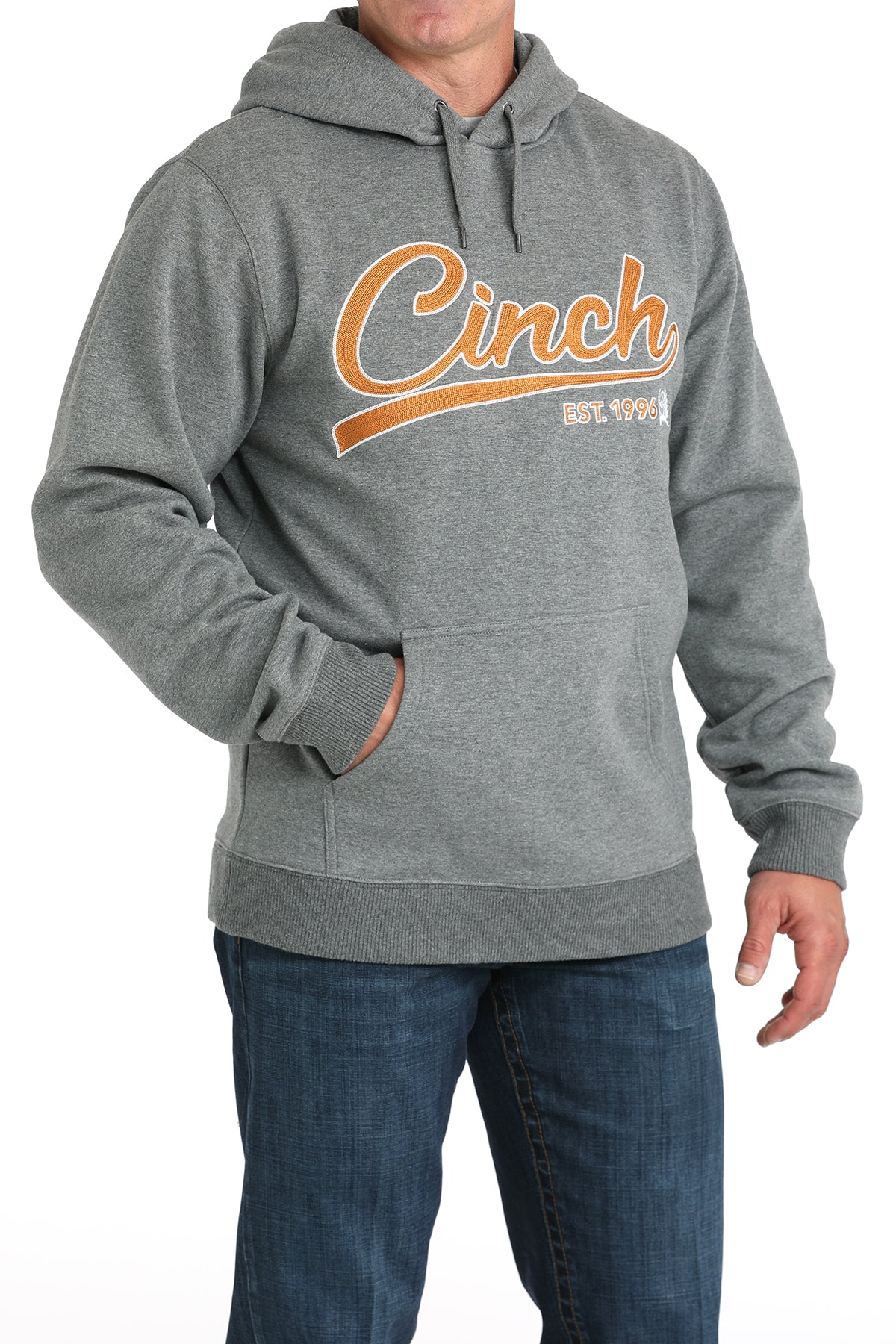 CINCH - Mens Rust Logo Hoodie Grey (8/25)