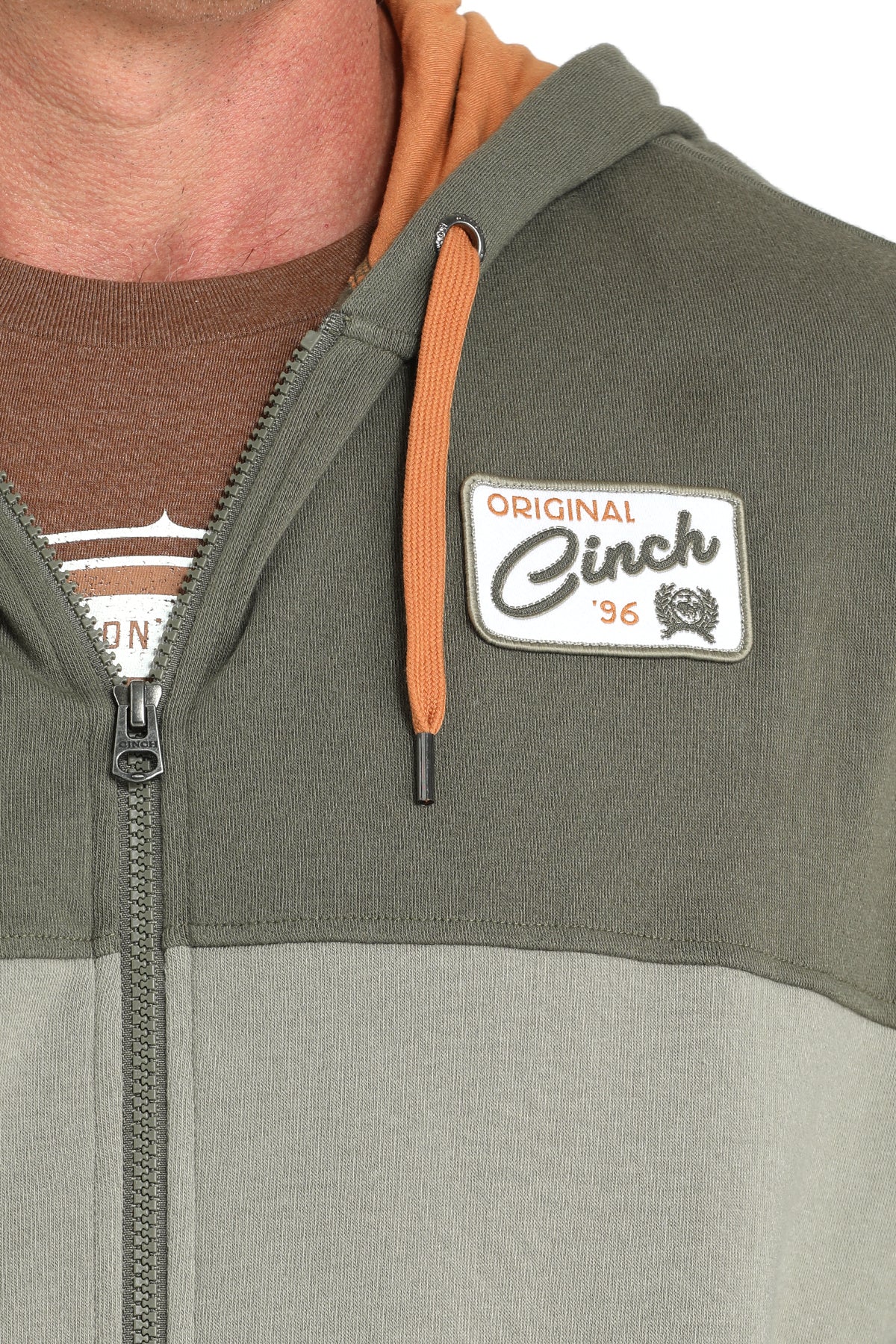 CINCH - Mens Full Zip Hoodie - Olive