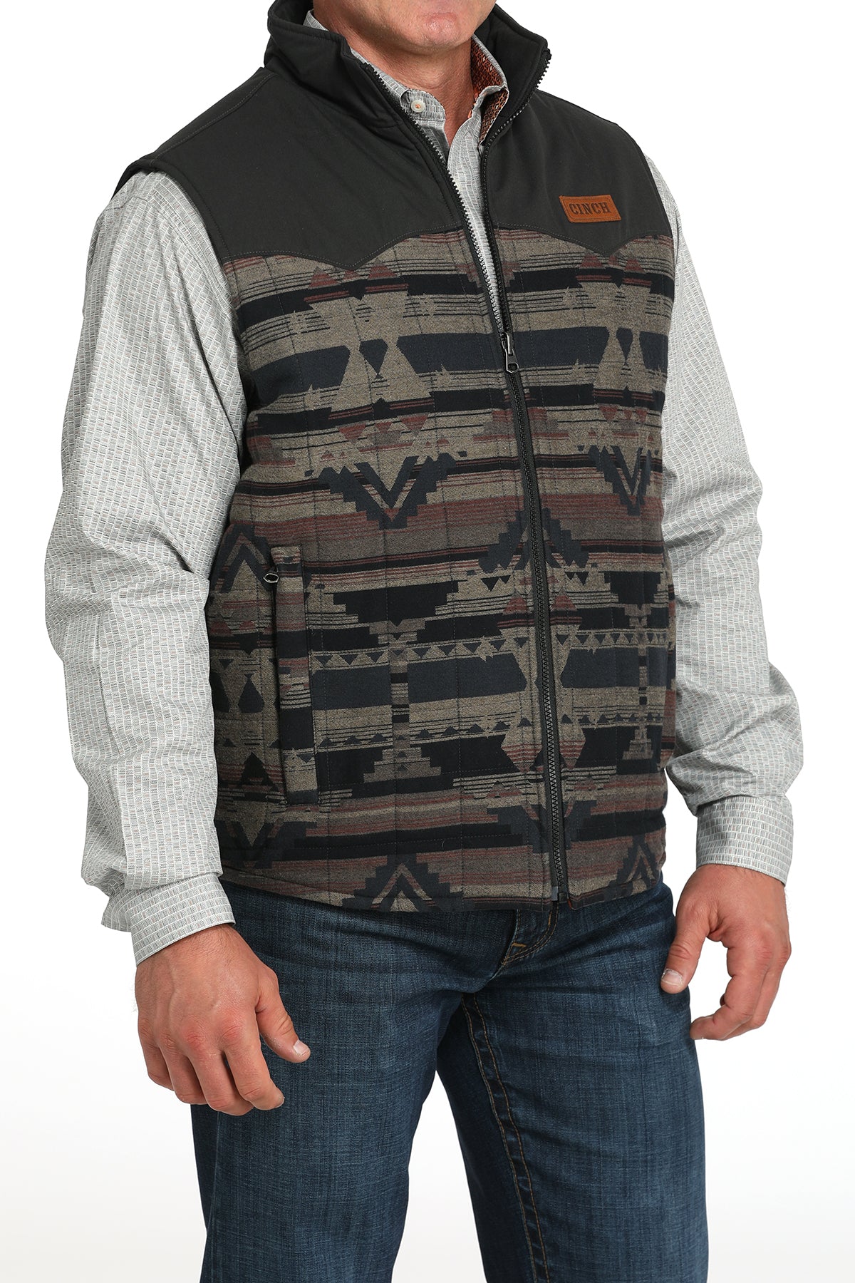 CINCH - Mens Reversible Vest - Brown