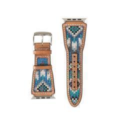 Nocona - iWatch Band Aztec Embroidery Blue