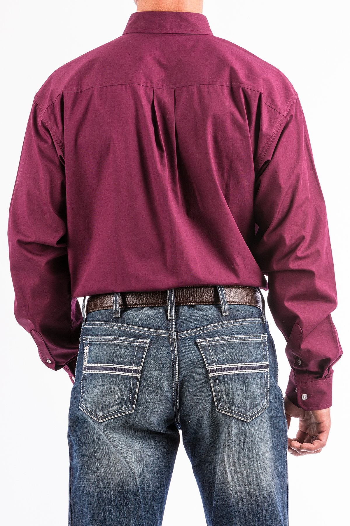 CINCH - Mens L/S Shirt - Burgundy